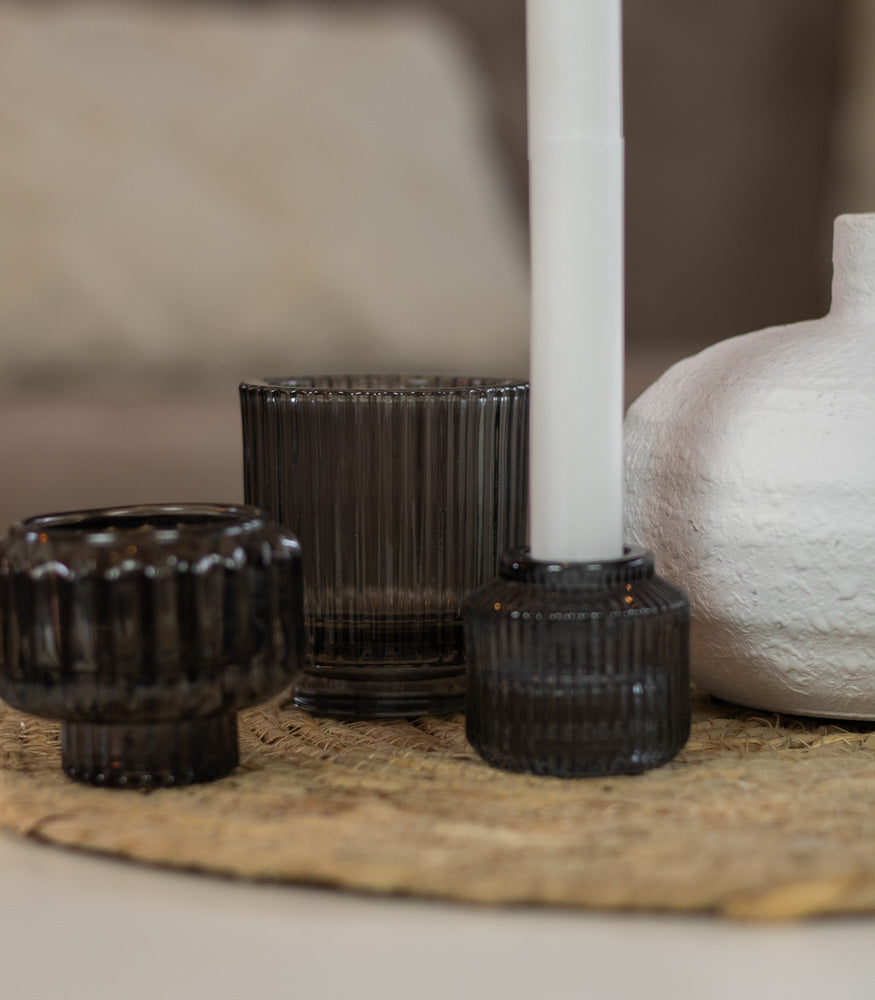 Teelichtglas/Kerzenhalter "Fio", verschiedene Farben - Interior > Dekoration > Teelichtglas von mahina