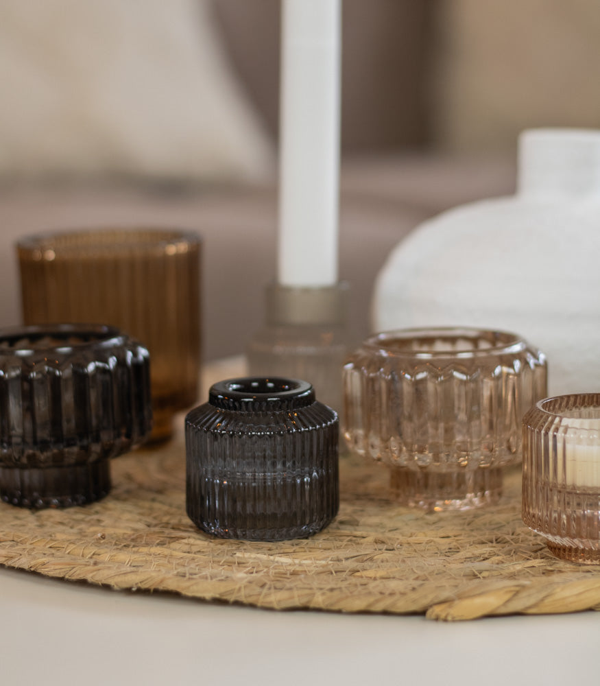 Teelichtglas/Kerzenhalter "Fio", verschiedene Farben - Interior > Dekoration > Teelichtglas von mahina