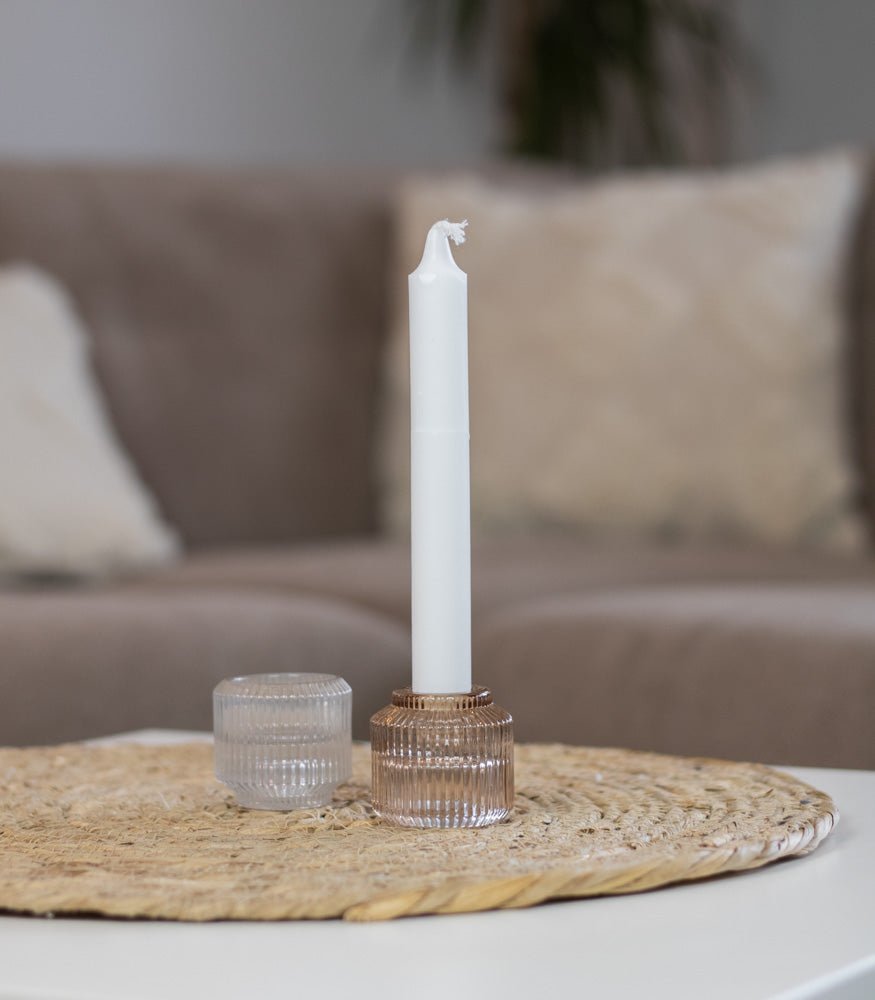 Teelichtglas/Kerzenständer "Feli" 2in1, verschiedene Farben - Interior > Dekoration > Teelichtglas von mahina