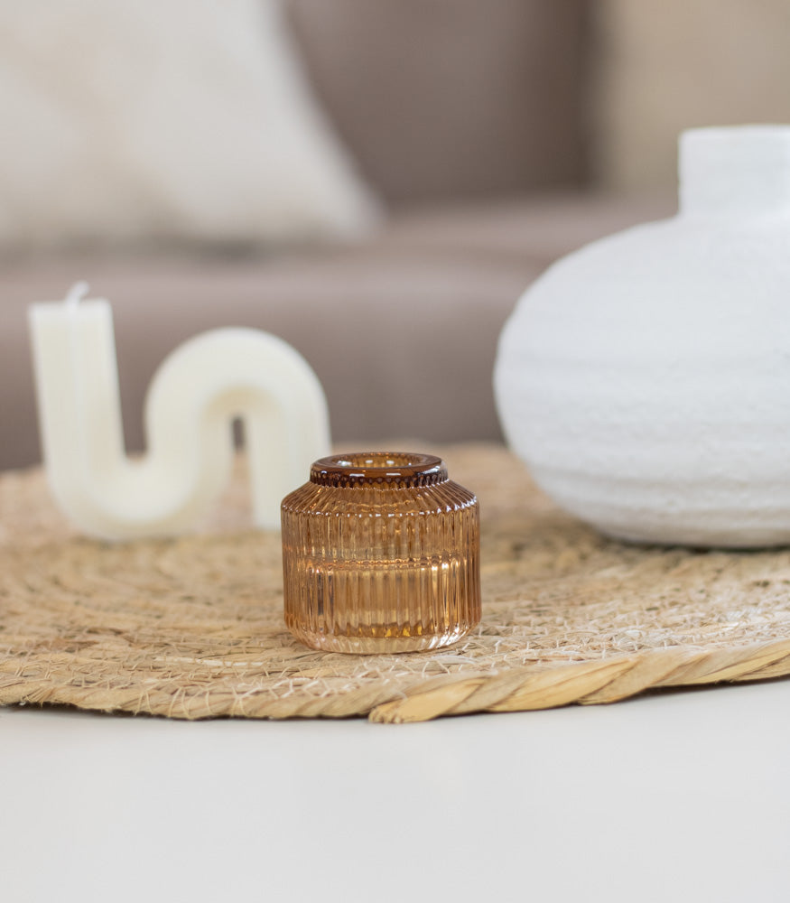 Teelichtglas/Kerzenständer "Feli" 2in1, verschiedene Farben - Interior > Dekoration > Teelichtglas von mahina