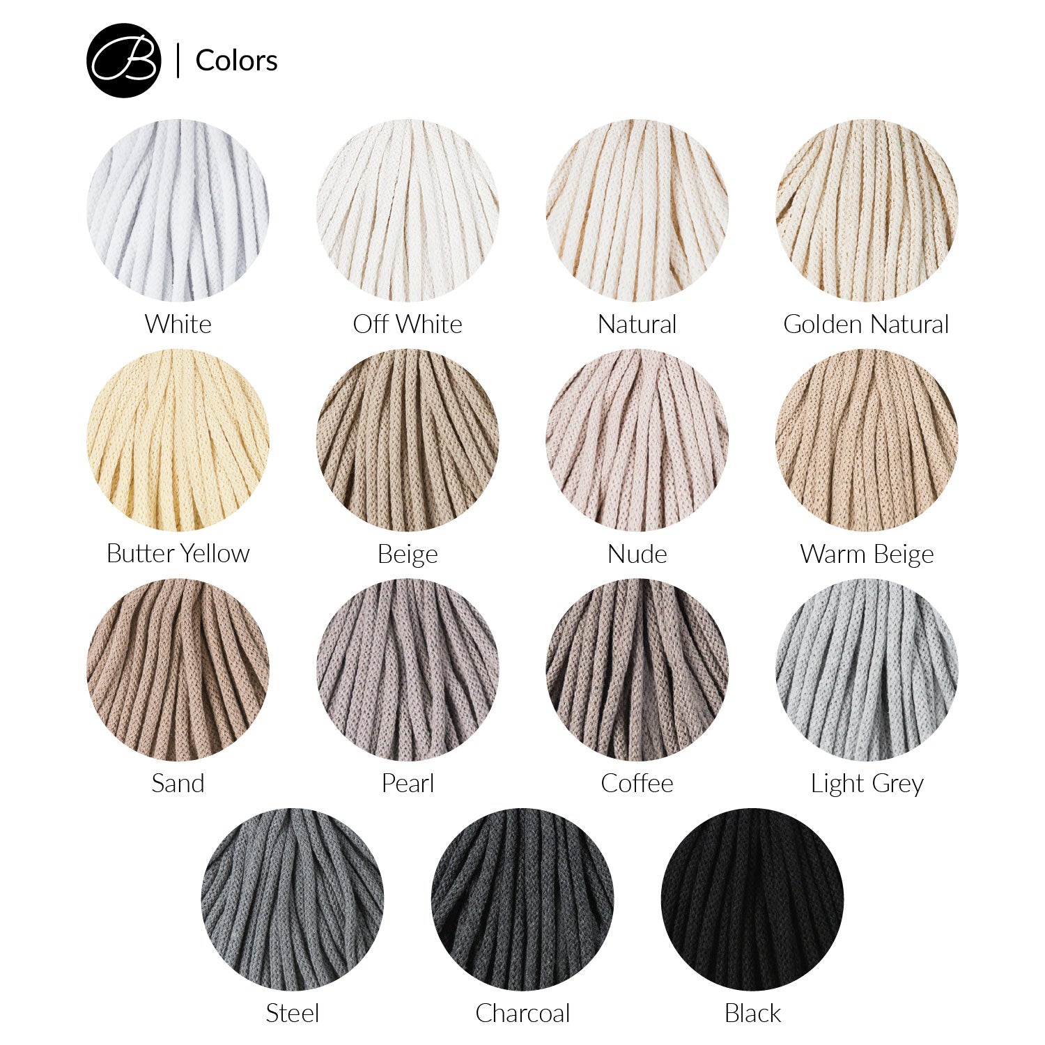 Bobbiny JUMBO SOFT Flechtkordel 8mm geflochten - Garne > Baumwollgarne > Bobbiny > Geflochten > 9mm von mahina