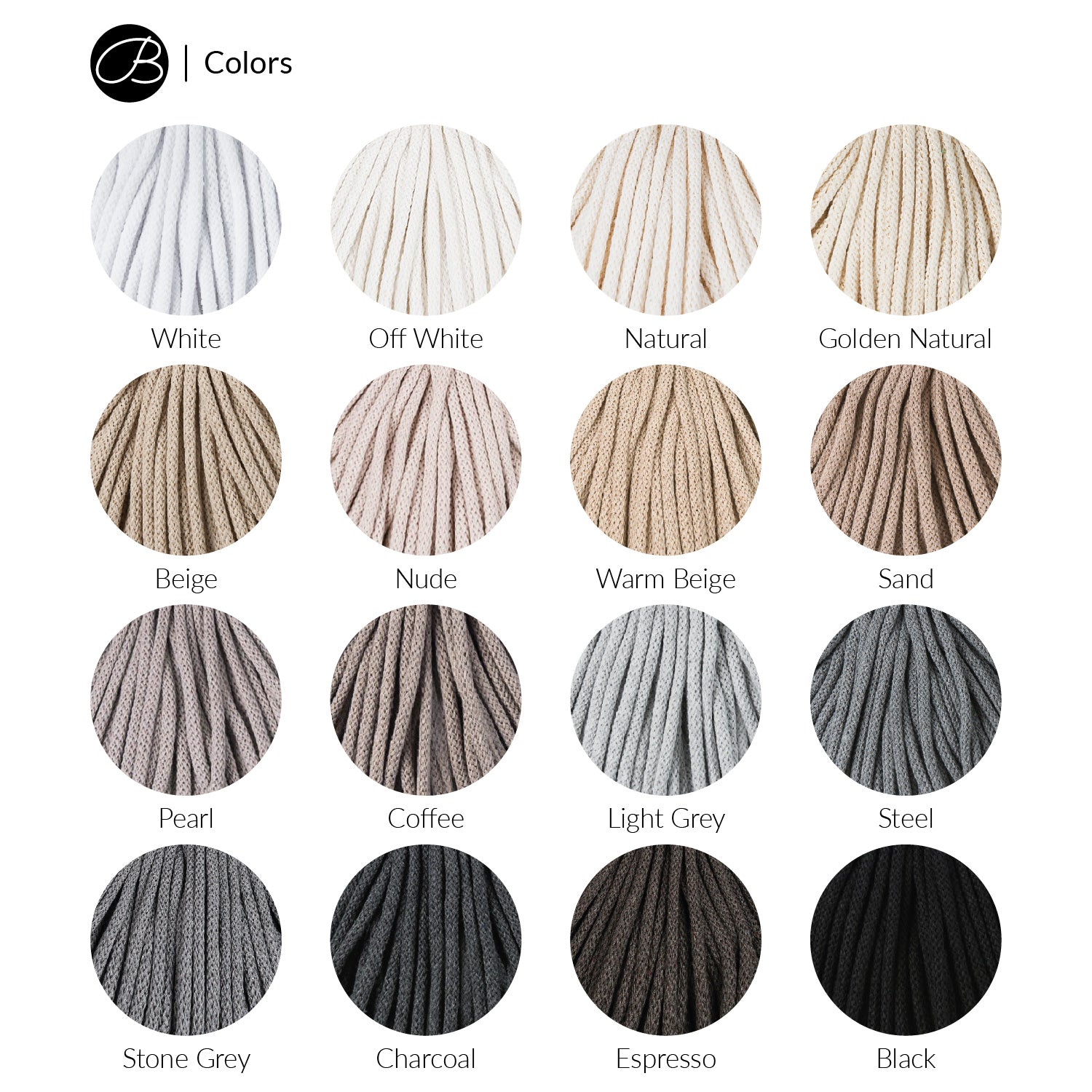 Bobbiny Makramee Garn 9mm gezwirnt 30m - Garne > Baumwollgarne > Bobbiny > Gezwirnt > 9mm von mahina