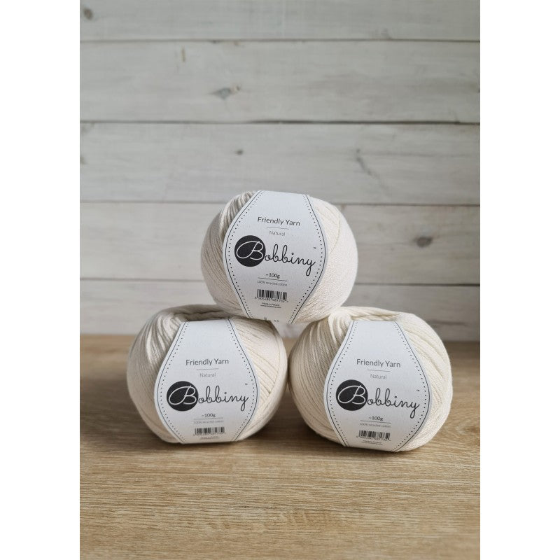 Bobbiny Friendly Yarn Natural 100g - Garne > Bobbiny > Friendly Yarn von mahina