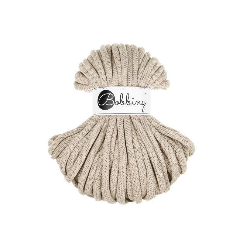 Bobbiny JUMBO Flechtkordel 9mm geflochten Beige 30m - Garne > Baumwollgarne > Bobbiny > Geflochten > 9mm von mahina