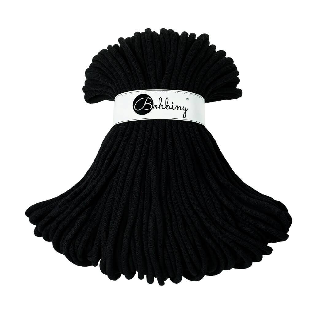 Bobbiny JUMBO Flechtkordel 9mm geflochten Black 100m - Garne > Baumwollgarne > Bobbiny > Geflochten > 9mm von mahina