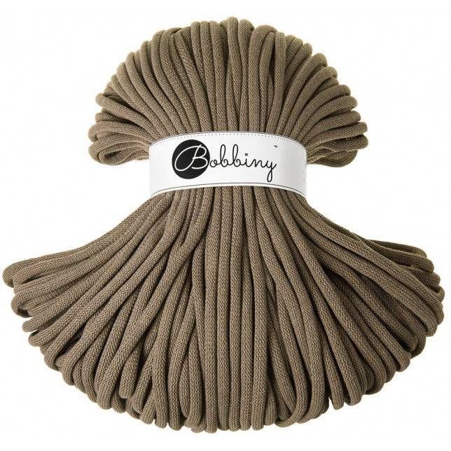 Bobbiny JUMBO Flechtkordel 9mm geflochten Coffee 100m - Garne > Baumwollgarne > Bobbiny > Geflochten > 9mm von mahina