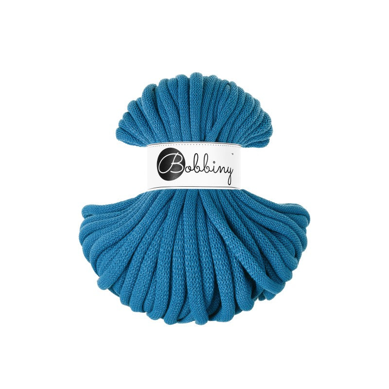 Bobbiny JUMBO Flechtkordel 9mm geflochten Dopamine Blue 30m - Garne > Baumwollgarne > Bobbiny > Geflochten > 9mm von mahina