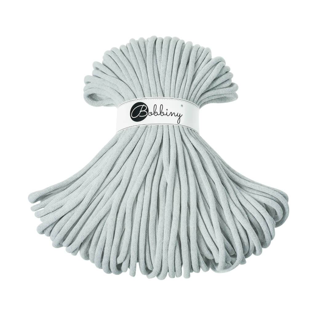 Bobbiny JUMBO Flechtkordel 9mm geflochten Light Grey 100m - Garne > Baumwollgarne > Bobbiny > Geflochten > 9mm von mahina