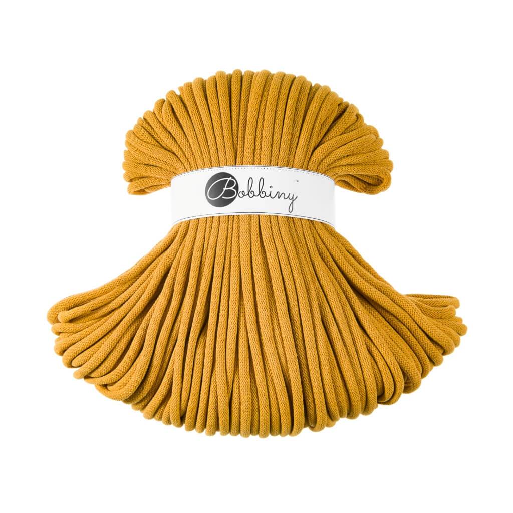 Bobbiny JUMBO Flechtkordel 9mm geflochten Mustard 100m - Garne > Baumwollgarne > Bobbiny > Geflochten > 9mm von mahina