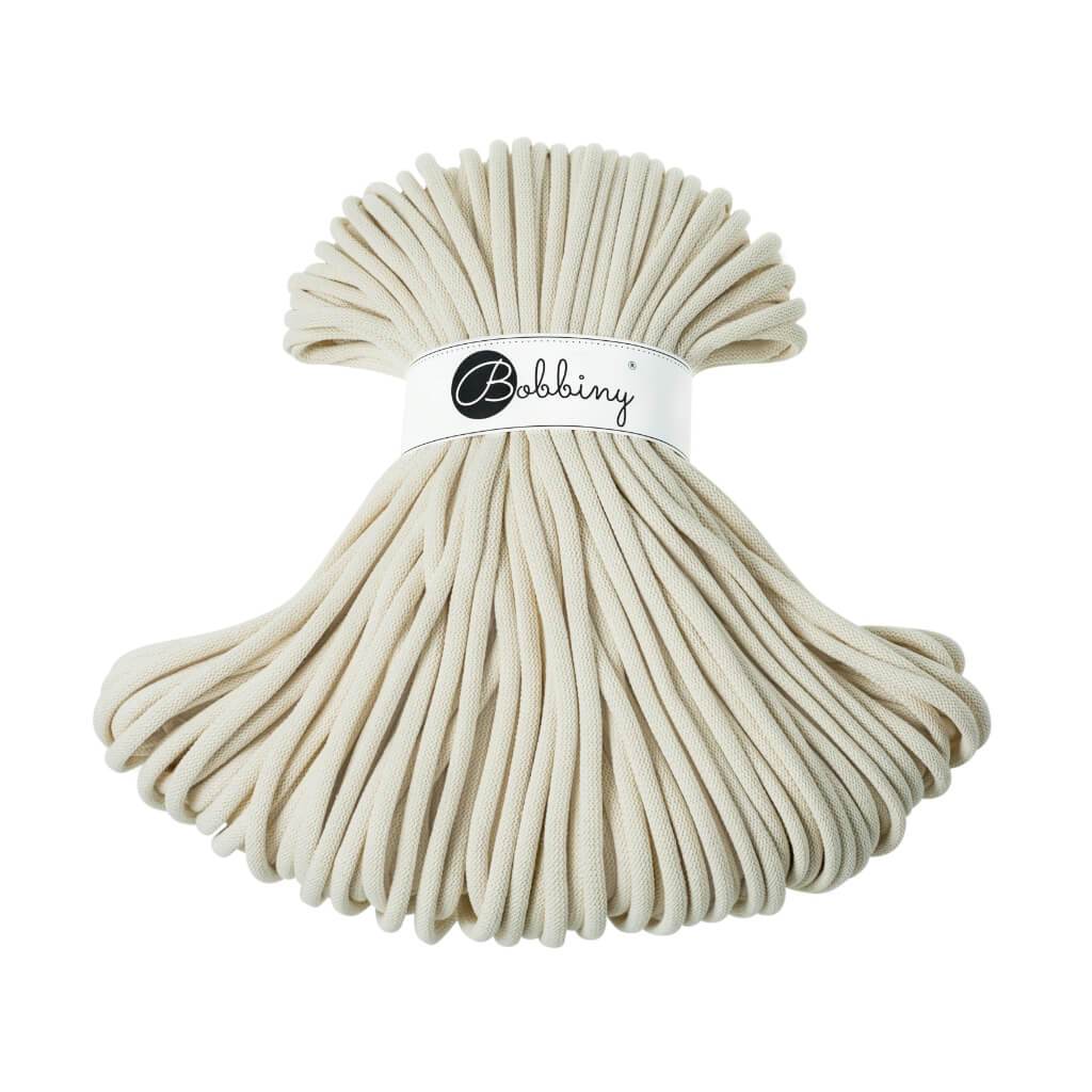 Bobbiny JUMBO Flechtkordel 9mm geflochten Natural 100m - Garne > Baumwollgarne > Bobbiny > Geflochten > 9mm von mahina