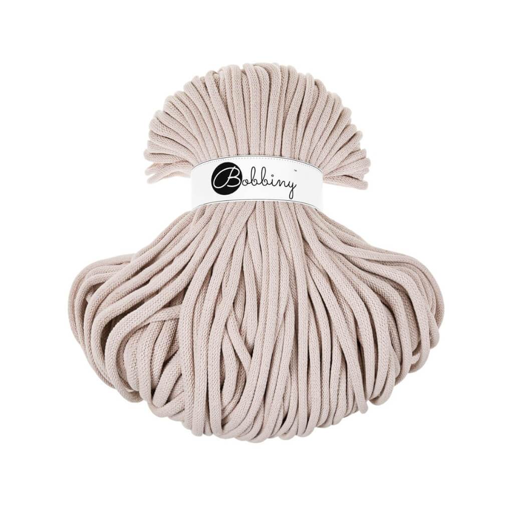 Bobbiny JUMBO Flechtkordel 9mm geflochten Nude 100m - Garne > Baumwollgarne > Bobbiny > Geflochten > 9mm von mahina