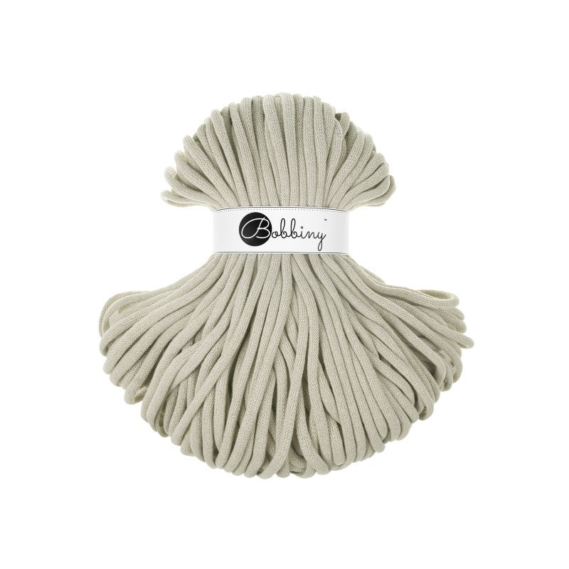 Bobbiny JUMBO Flechtkordel 9mm geflochten Pale Olive 100m - Garne > Baumwollgarne > Bobbiny > Geflochten > 9mm von mahina
