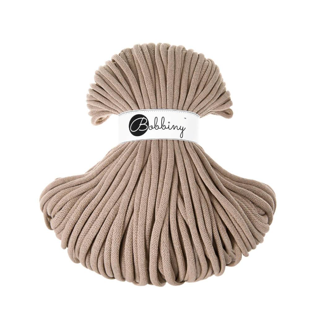 Bobbiny JUMBO Flechtkordel 9mm geflochten Sand 100m - Garne > Baumwollgarne > Bobbiny > Geflochten > 9mm von mahina