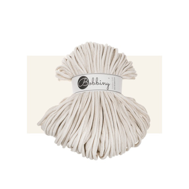 Bobbiny JUMBO SOFT Flechtkordel 8mm geflochten Golden Natural 100m - Garne > Baumwollgarne > Bobbiny > Geflochten > 9mm von mahina
