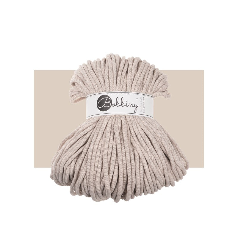 Bobbiny JUMBO SOFT Flechtkordel 8mm geflochten Nude 100m - Garne > Baumwollgarne > Bobbiny > Geflochten > 9mm von mahina