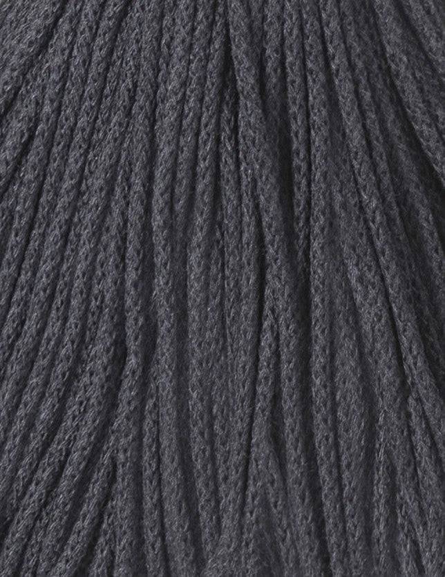Bobbiny JUNIOR Flechtkordel 3mm geflochten Charcoal 100m - Garne > Baumwollgarne > Bobbiny > Geflochten > 3mm von mahina