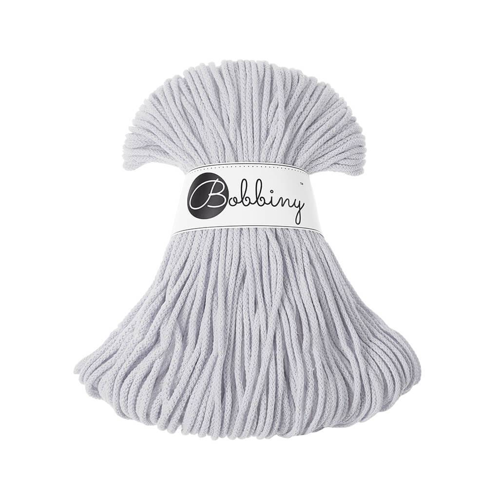 Bobbiny JUNIOR Flechtkordel 3mm geflochten Light Grey 100m - Garne > Baumwollgarne > Bobbiny > Geflochten > 3mm von mahina