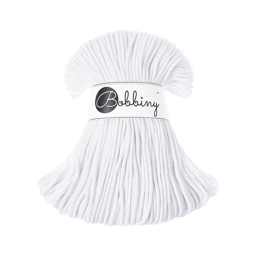 Bobbiny JUNIOR Flechtkordel 3mm geflochten White 100m - Garne > Baumwollgarne > Bobbiny > Geflochten > 3mm von mahina