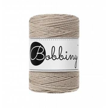 Bobbiny Makramee Garn 1,5mm 3ply Beige 100m - Garne > Baumwollgarne > Bobbiny > 3ply > 1,5mm von mahina