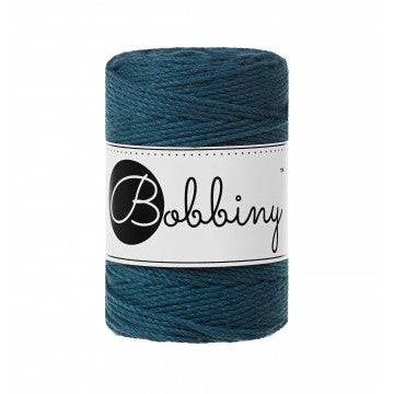 Bobbiny Makramee Garn 1,5mm 3ply Peacock Blue 100m - Garne > Baumwollgarne > Bobbiny > 3ply > 1,5mm von mahina