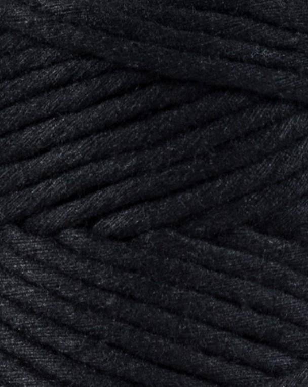 Bobbiny Makramee Garn 1,5mm gezwirnt Black 100m - mahina