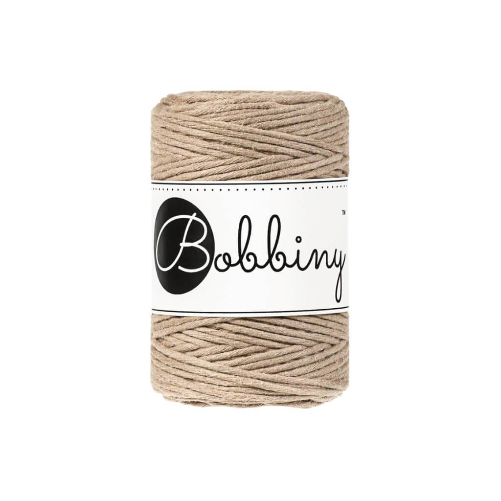 Bobbiny Makramee Garn 1,5mm gezwirnt Sand 100m - mahina