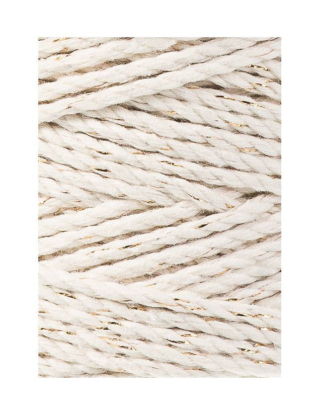 Bobbiny Makramee Garn 3mm 3ply Golden Natural 100m - mahina