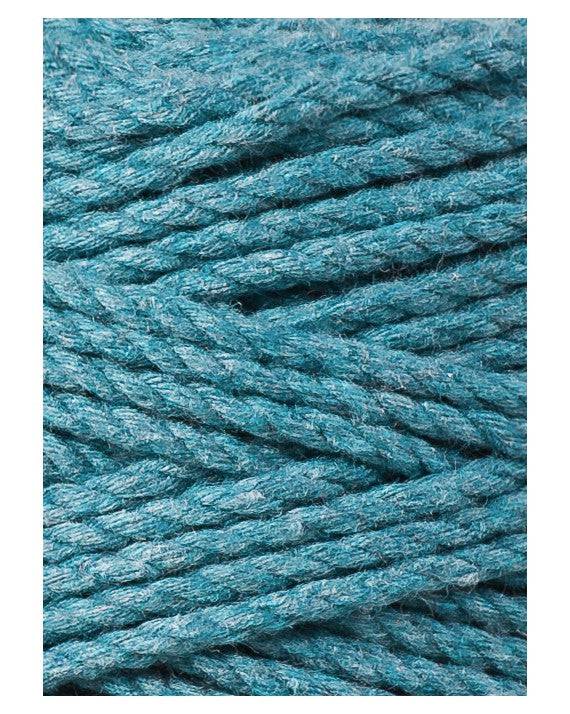 Bobbiny Makramee Garn 3mm 3ply Teal 100m - Garne > Baumwollgarne > Bobbiny > 3ply > 3mm von mahina