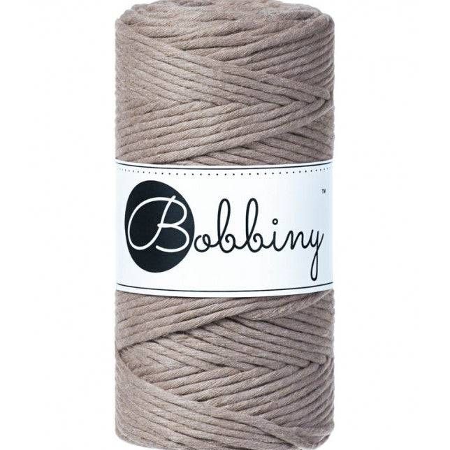 Bobbiny Makramee Garn 3mm gezwirnt Coffee 100m - mahina