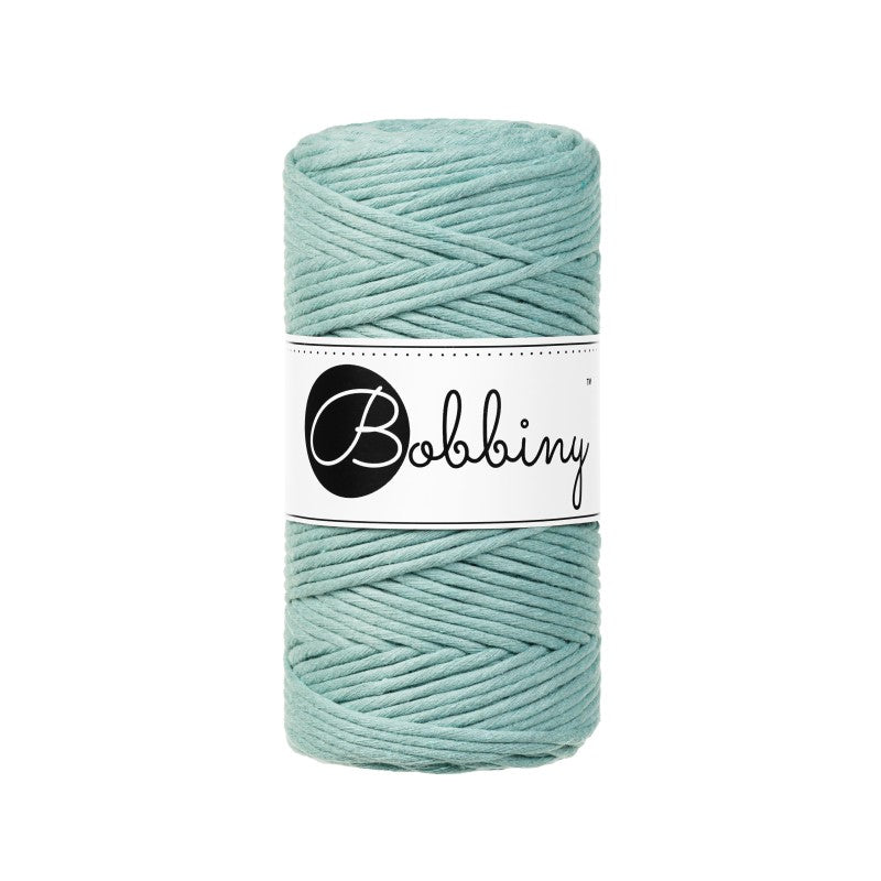 Bobbiny Makramee Garn 3mm gezwirnt Duck Egg Blue 100m - Garne > Baumwollgarne > Bobbiny > Gezwirnt > 3mm von mahina