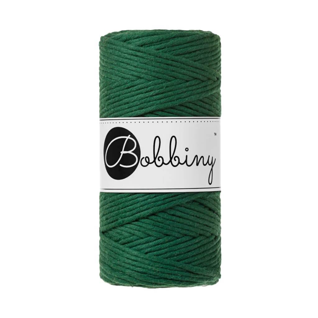 Bobbiny Makramee Garn 3mm gezwirnt Pine Green 100m - mahina