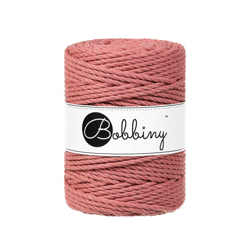 Bobbiny Makramee Garn 5mm 3ply Peony 100m - Garne > Baumwollgarne > Bobbiny > 3ply > 5mm von mahina