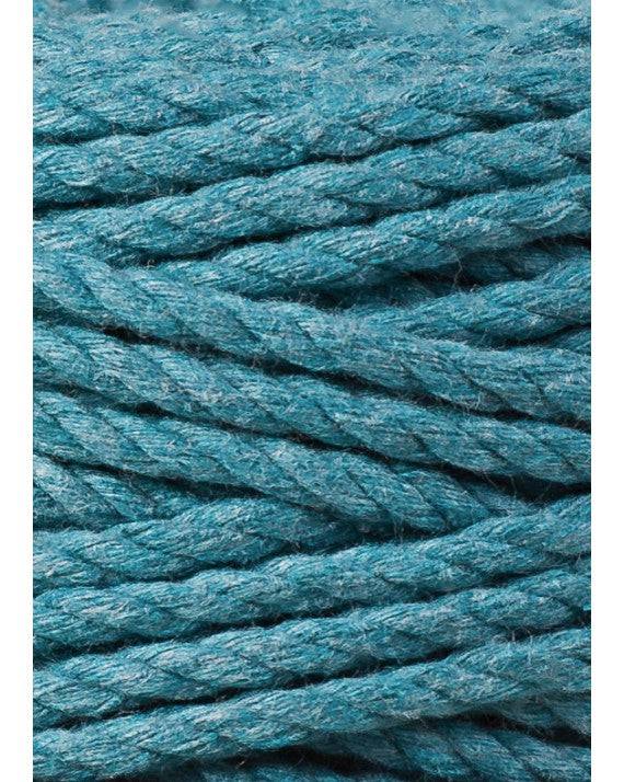 Bobbiny Makramee Garn 5mm 3ply Teal 100m - Garne > Baumwollgarne > Bobbiny > 3ply > 5mm von mahina