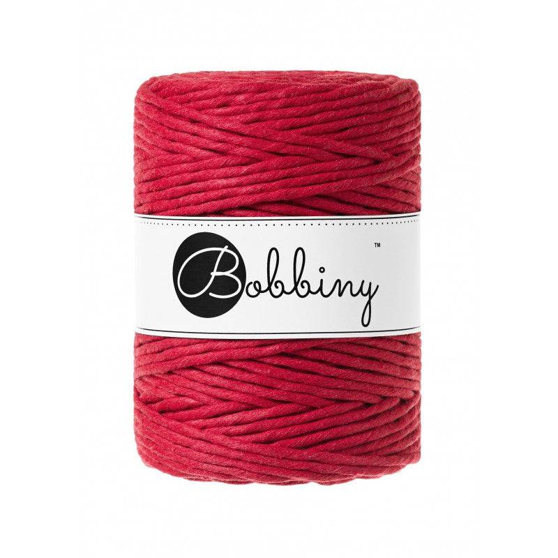 Bobbiny Makramee Garn 5mm gezwirnt Classic Red 100m - mahina