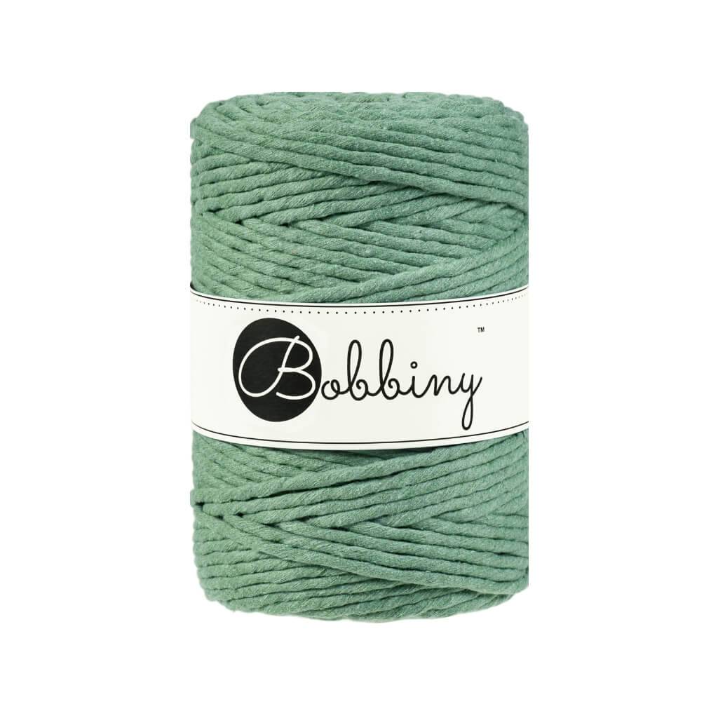 Bobbiny Makramee Garn 5mm gezwirnt Eucalyptus Green 100m - Garne > Baumwollgarne > Bobbiny > Gezwirnt > 5mm von mahina