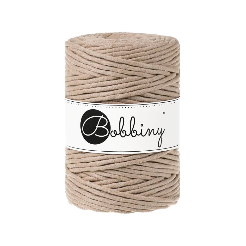 Bobbiny Makramee Garn 5mm gezwirnt Sand 100m - mahina