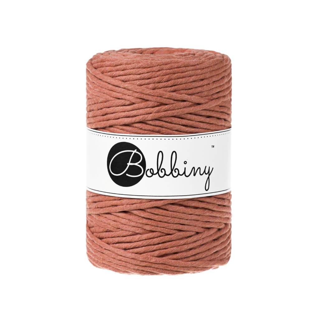 Bobbiny Makramee Garn 5mm gezwirnt Terracotta 100m - mahina