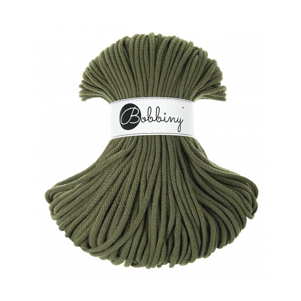Bobbiny PREMIUM Flechtkordel 5mm geflochten Avocado 100m - Garne > Baumwollgarne > Bobbiny > Geflochten > 5mm von mahina