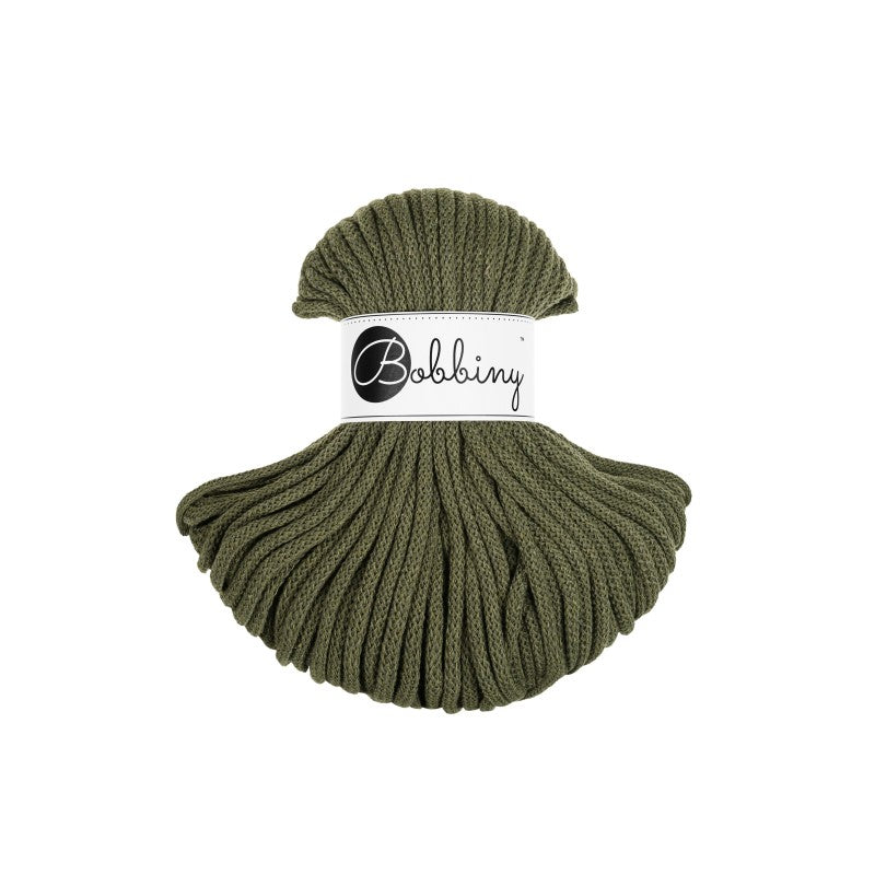 Bobbiny PREMIUM Flechtkordel 5mm geflochten Avocado 50m - Garne > Baumwollgarne > Bobbiny > Geflochten > 5mm von mahina