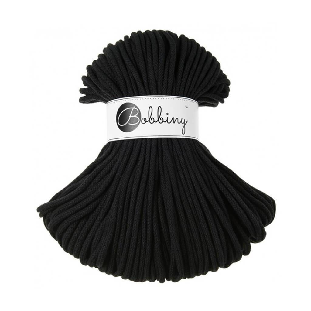 Bobbiny PREMIUM Flechtkordel 5mm geflochten Black 100m - Garne > Baumwollgarne > Bobbiny > Geflochten > 5mm von mahina
