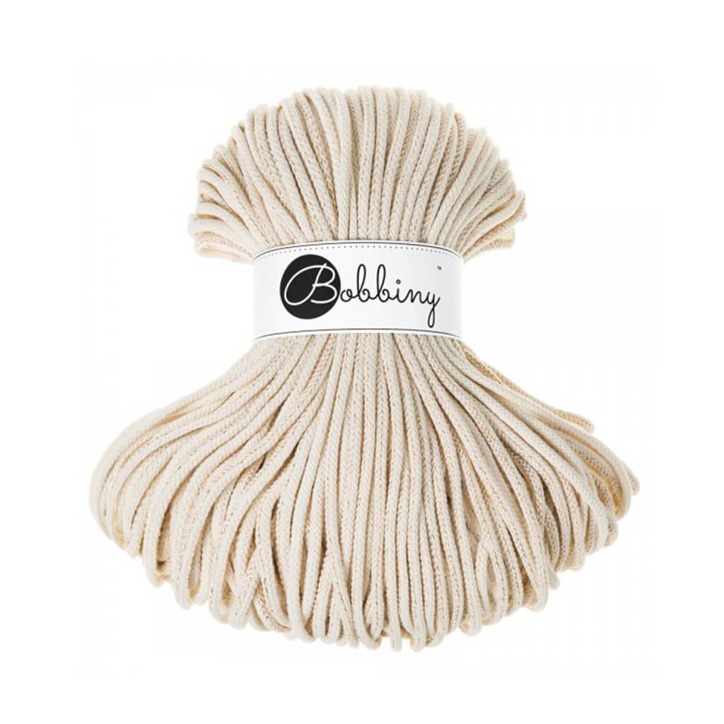 Bobbiny PREMIUM Flechtkordel 5mm geflochten Golden Natural 100m - Garne > Baumwollgarne > Bobbiny > Geflochten > 5mm von mahina