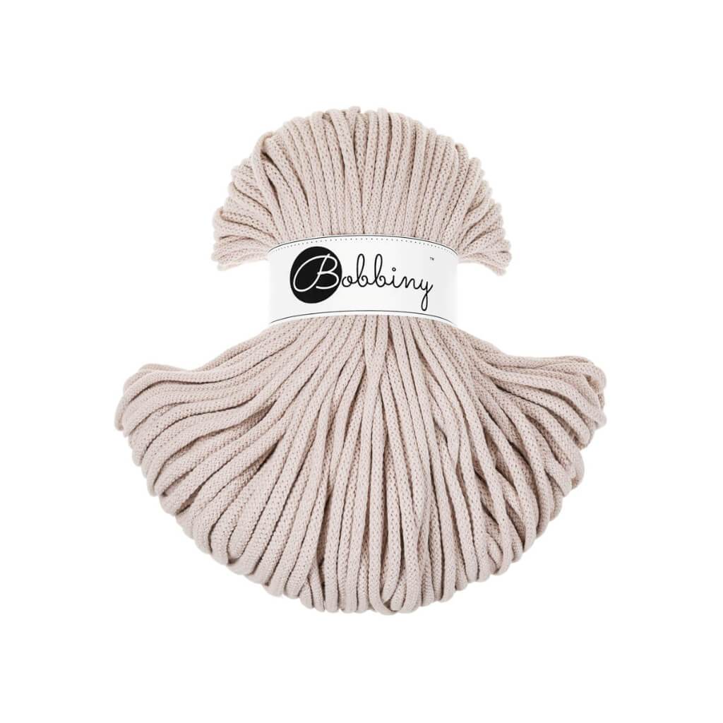 Bobbiny PREMIUM Flechtkordel 5mm geflochten Nude 100m - Garne > Baumwollgarne > Bobbiny > Geflochten > 5mm von mahina