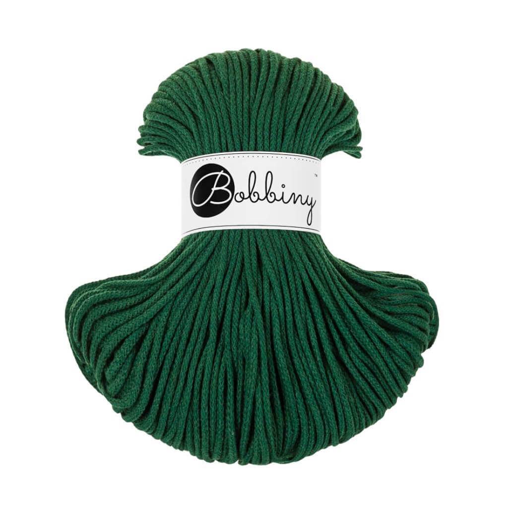 Bobbiny PREMIUM Flechtkordel 5mm geflochten Pine Green 100m - Garne > Baumwollgarne > Bobbiny > Geflochten > 5mm von mahina