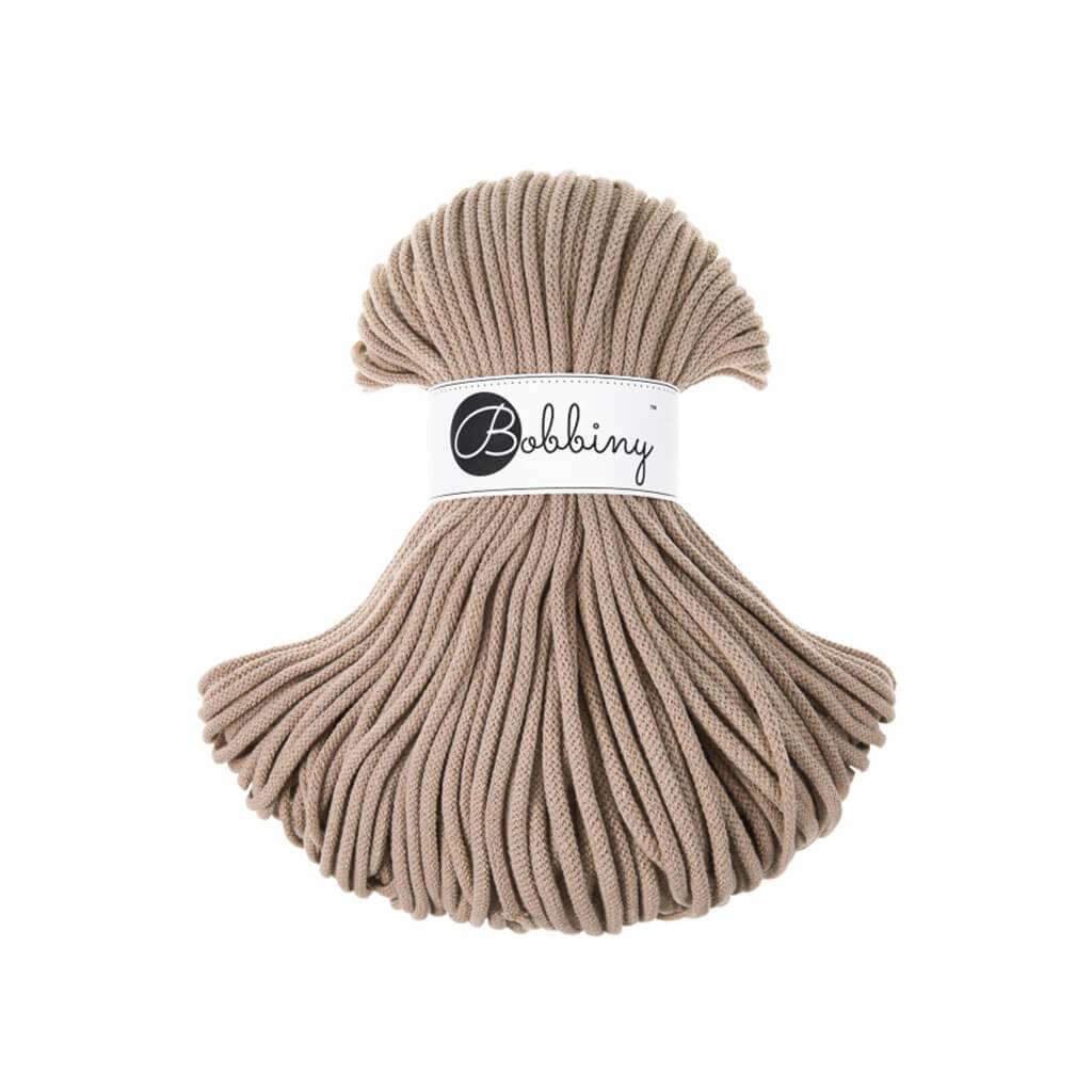 Bobbiny PREMIUM Flechtkordel 5mm geflochten Sand 100m - Garne > Baumwollgarne > Bobbiny > Geflochten > 5mm von mahina