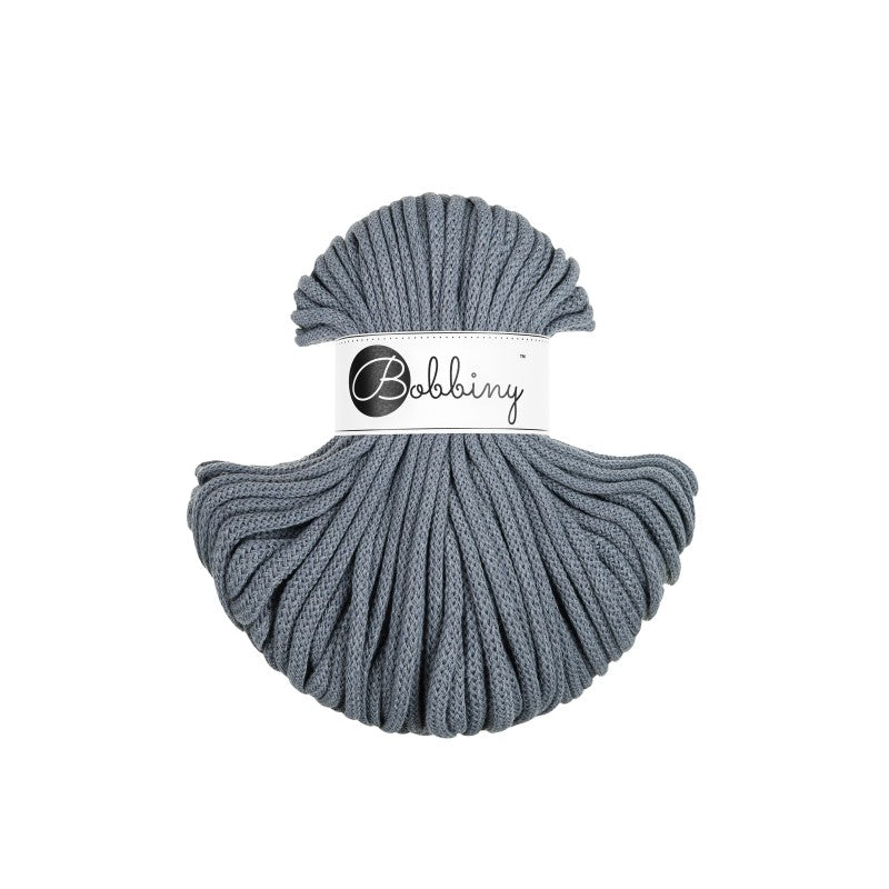 Bobbiny PREMIUM Flechtkordel 5mm geflochten Steel 50m - Garne > Baumwollgarne > Bobbiny > Geflochten > 5mm von mahina