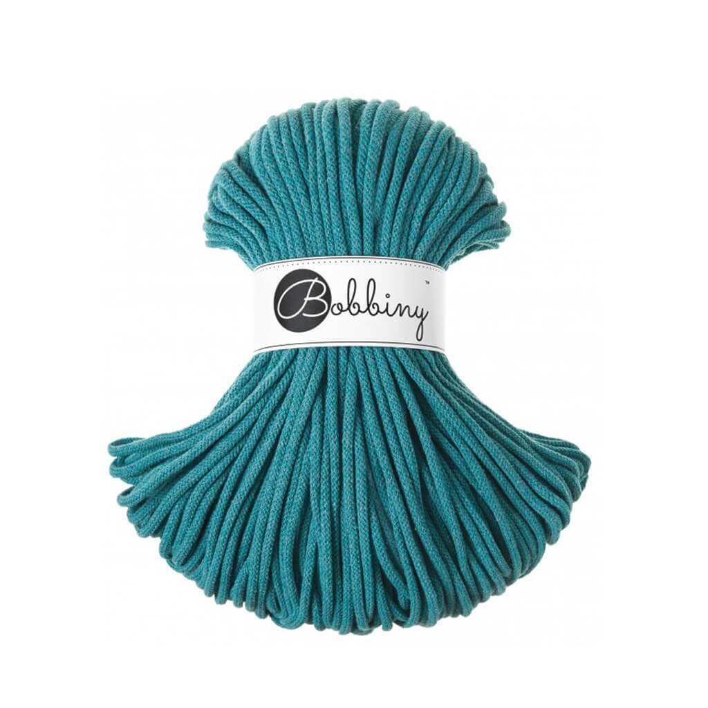 Bobbiny PREMIUM Flechtkordel 5mm geflochten Teal 100m - Garne > Baumwollgarne > Bobbiny > Geflochten > 5mm von mahina
