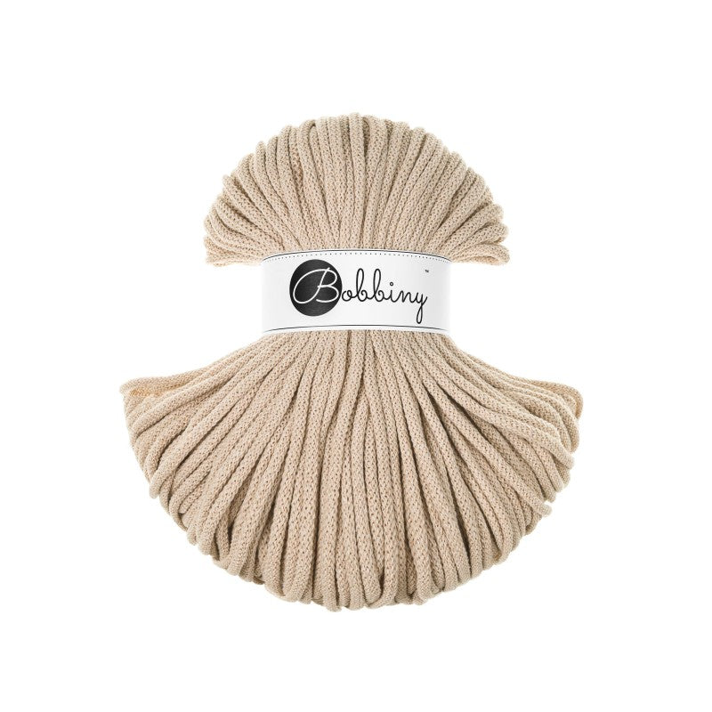 Bobbiny PREMIUM Flechtkordel 5mm geflochten Warm Beige 100m - Garne > Baumwollgarne > Bobbiny > Geflochten > 5mm von mahina
