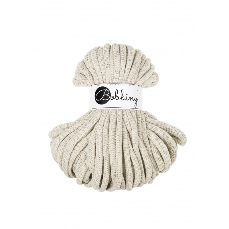 Bobbiny JUMBO Flechtkordel 9mm geflochten Cashmere Beige 30m - Garne > Baumwollgarne > Bobbiny > Geflochten > 9mm von mahina