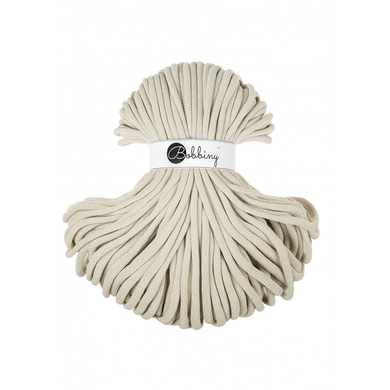 Bobbiny JUMBO Flechtkordel 9mm geflochten Cashmere Beige 100m - Garne > Baumwollgarne > Bobbiny > Geflochten > 9mm von mahina