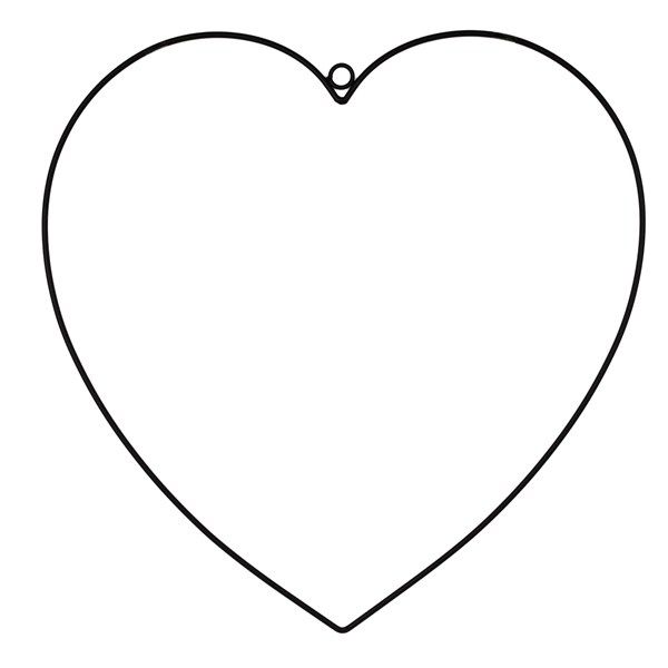 Metall Herz hängend in schwarz, 30cm - Bastelbedarf -> Metall -> Metallringe -> Sonstige Formen von mahina